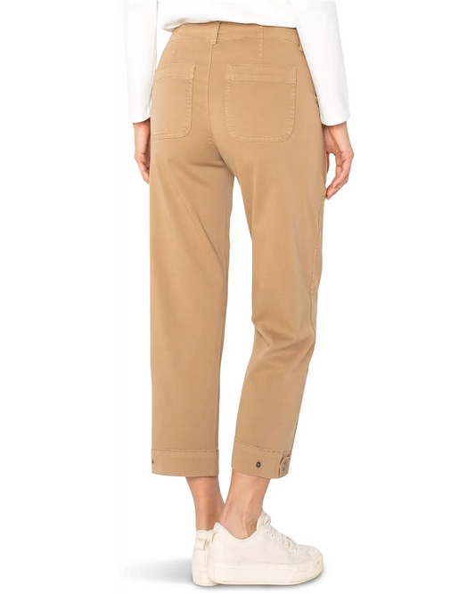 Liverpool Utility crop w/ tab hem