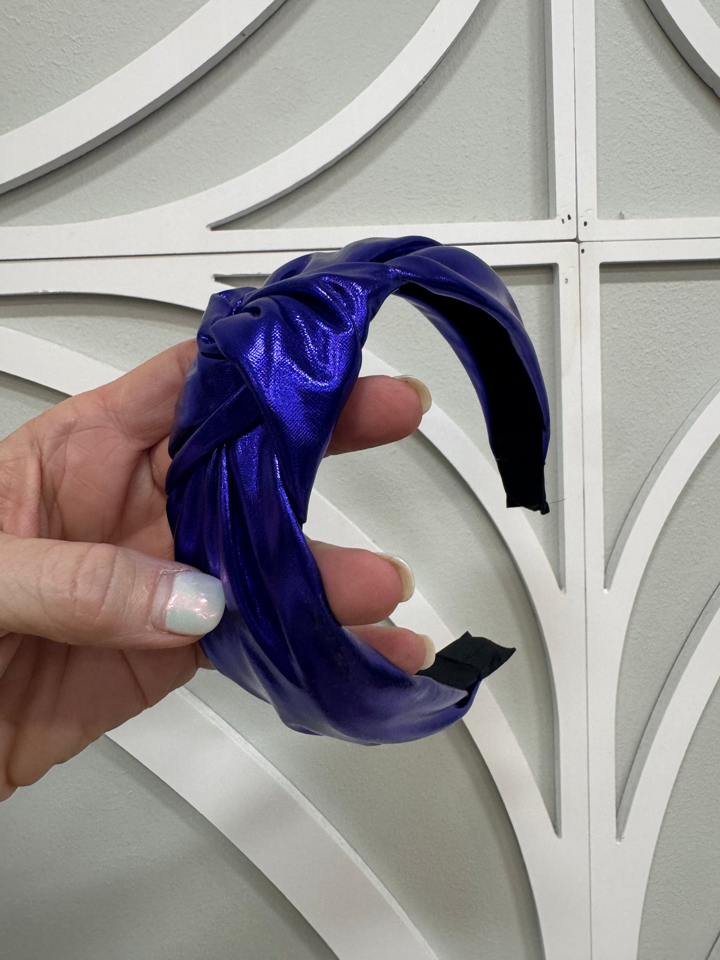 Purple metallic headband