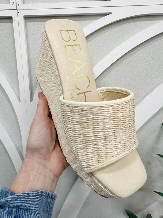 Matisse Raffia Platform