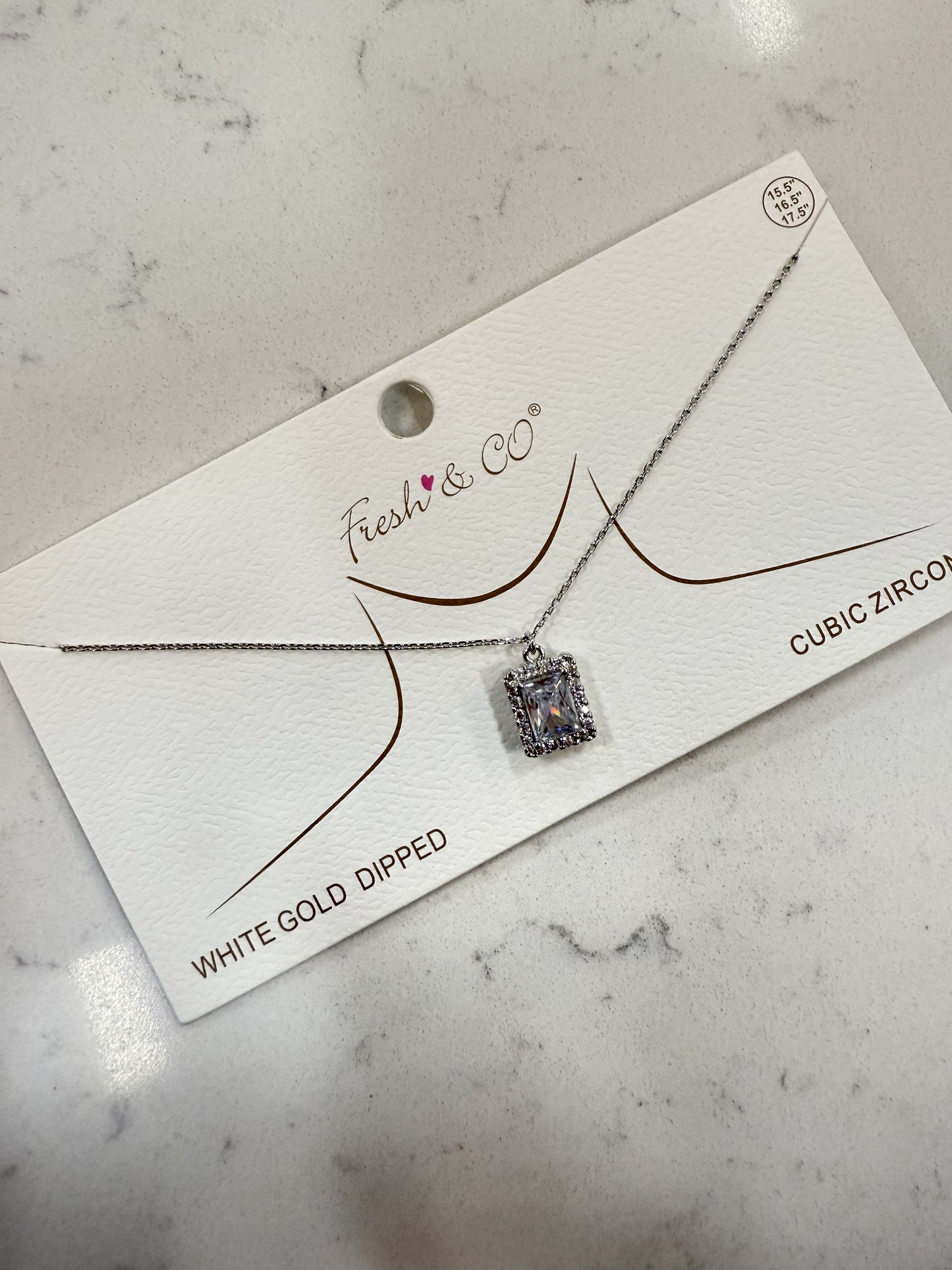 Diamond Stone Necklace