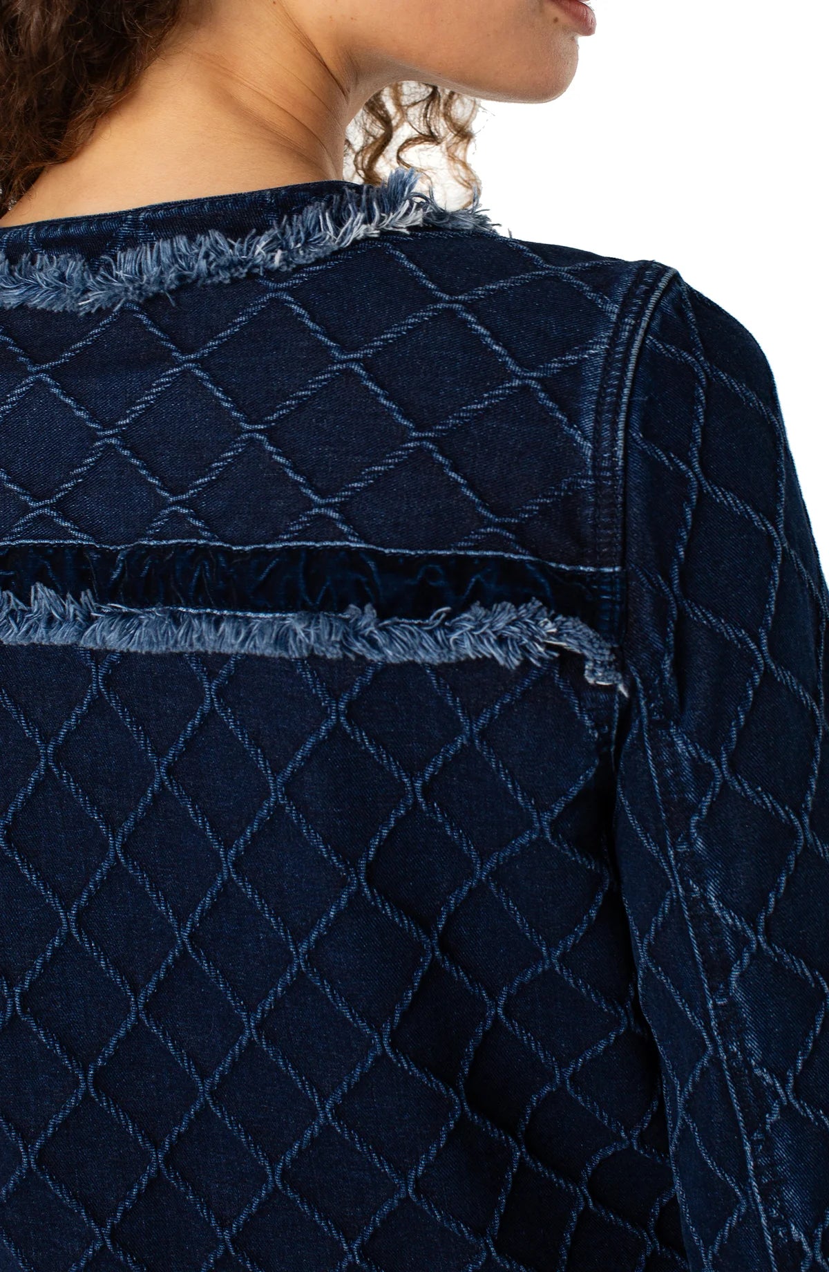 Liverpool Fray Edge Jacket w/velvet trim