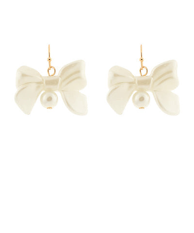 Pearlized Bow earrings