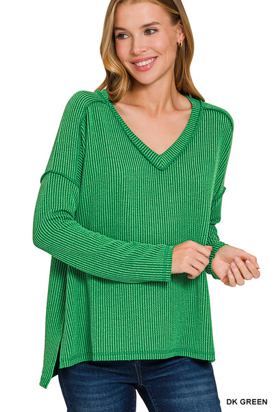 Ribbed Long sleeve tops