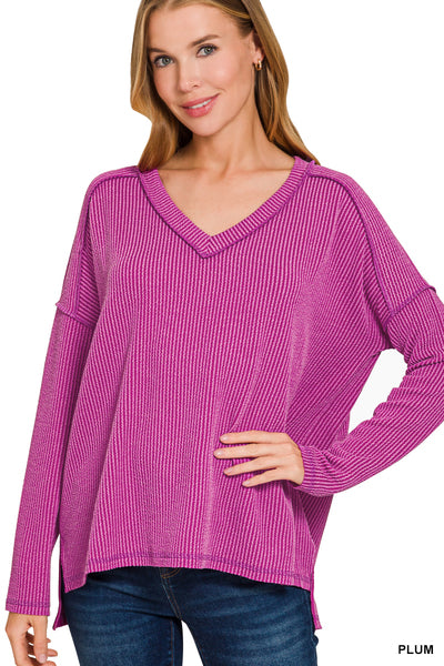 Ribbed Long sleeve tops