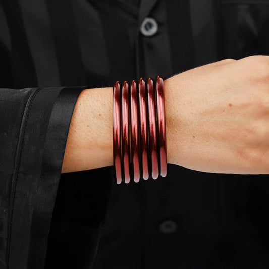 Merlot All Weather Bangles (Set Of 6)