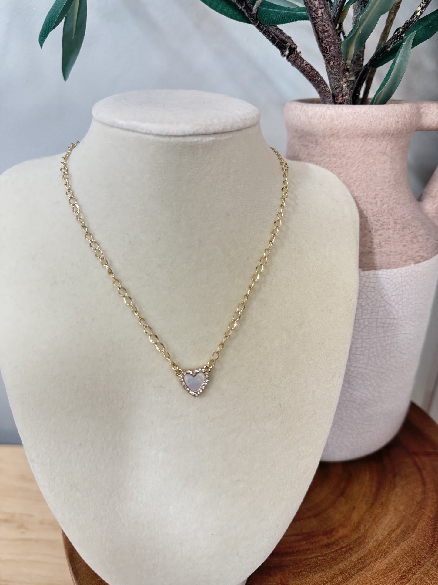 MOP Heart Necklace