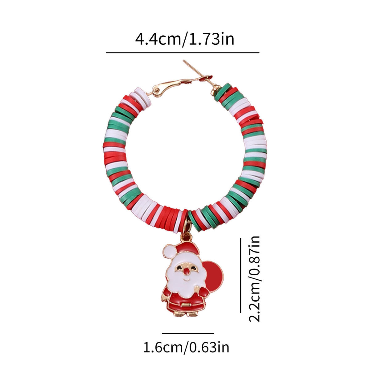 Christmas Soft Clay Hoop Earrings