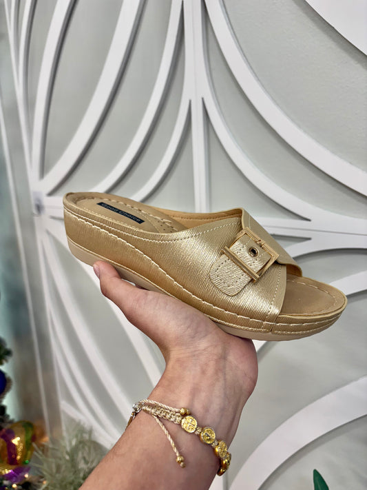 GC Justina Gold Sandals