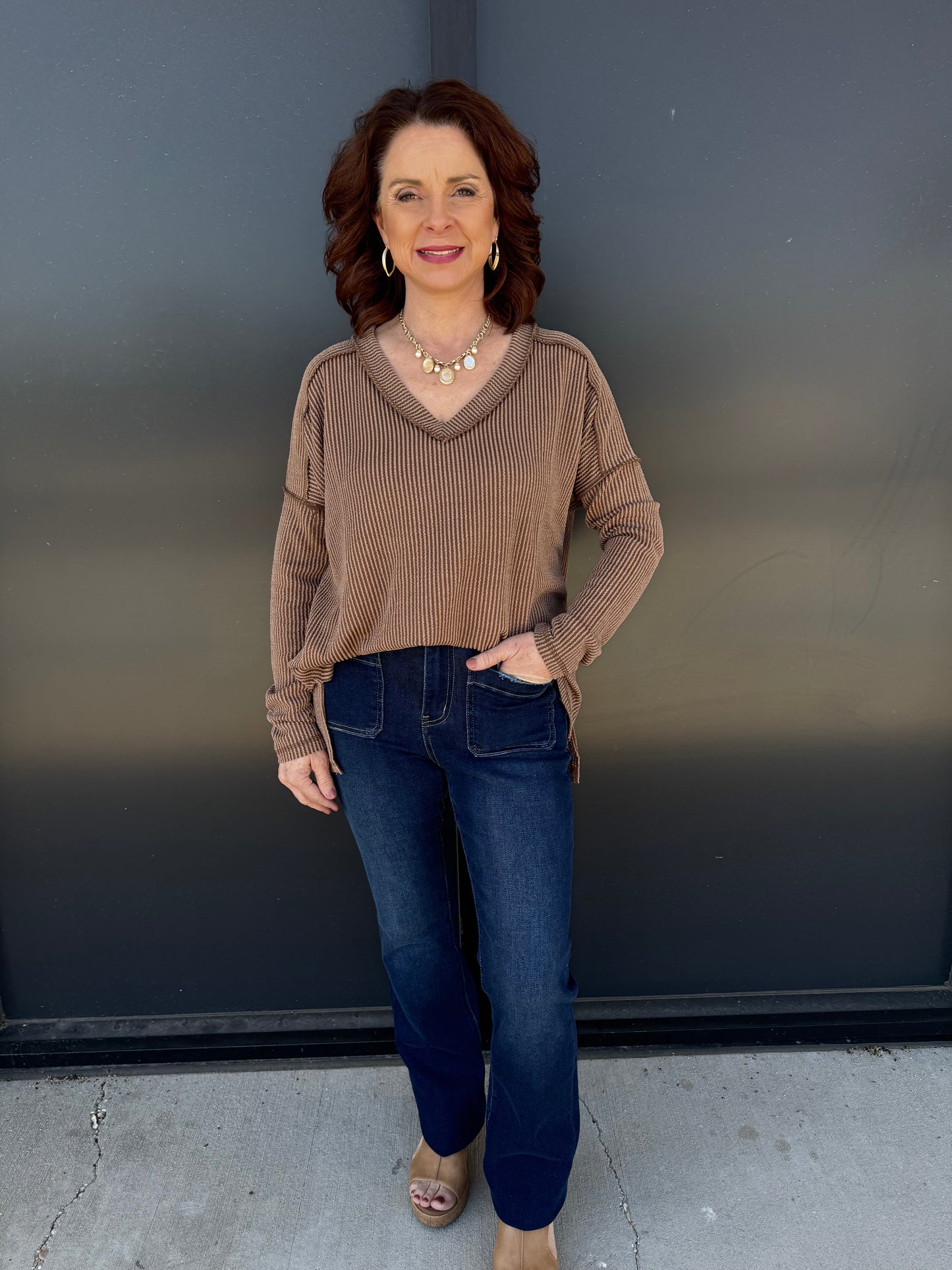 Calla V-Neck Long Sleeve