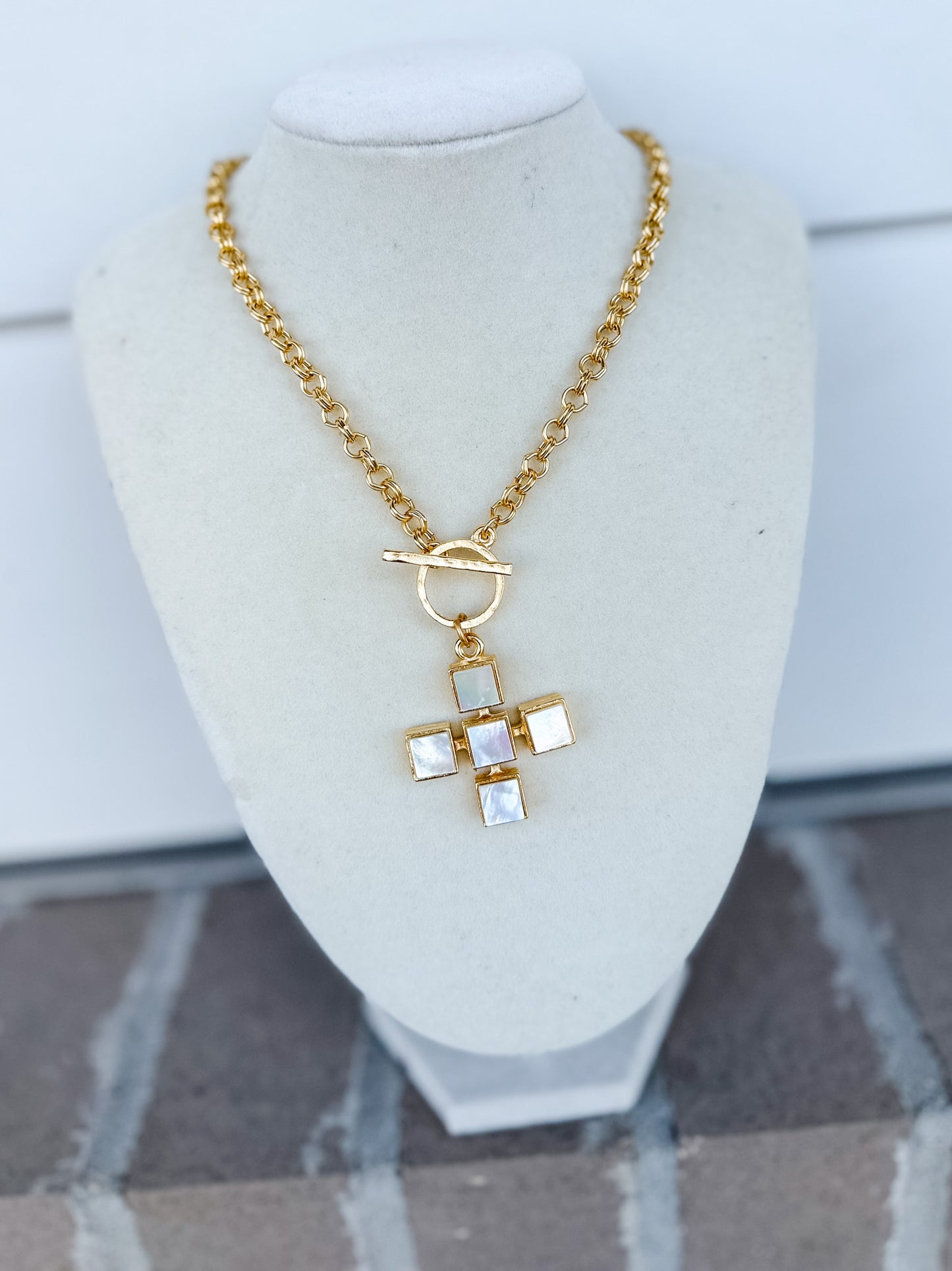 WD 5 Tile Cross Necklace