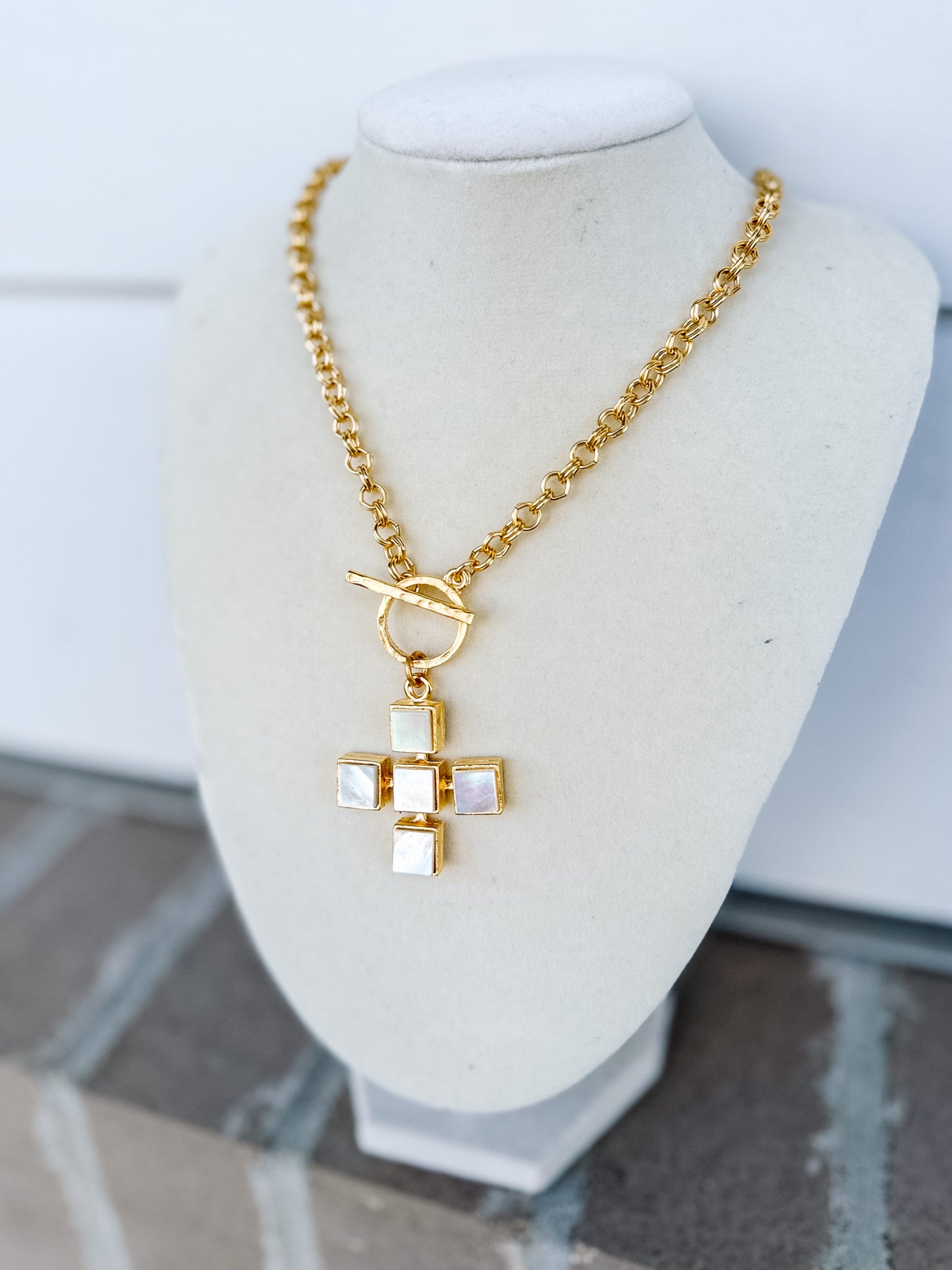 WD 5 Tile Cross Necklace