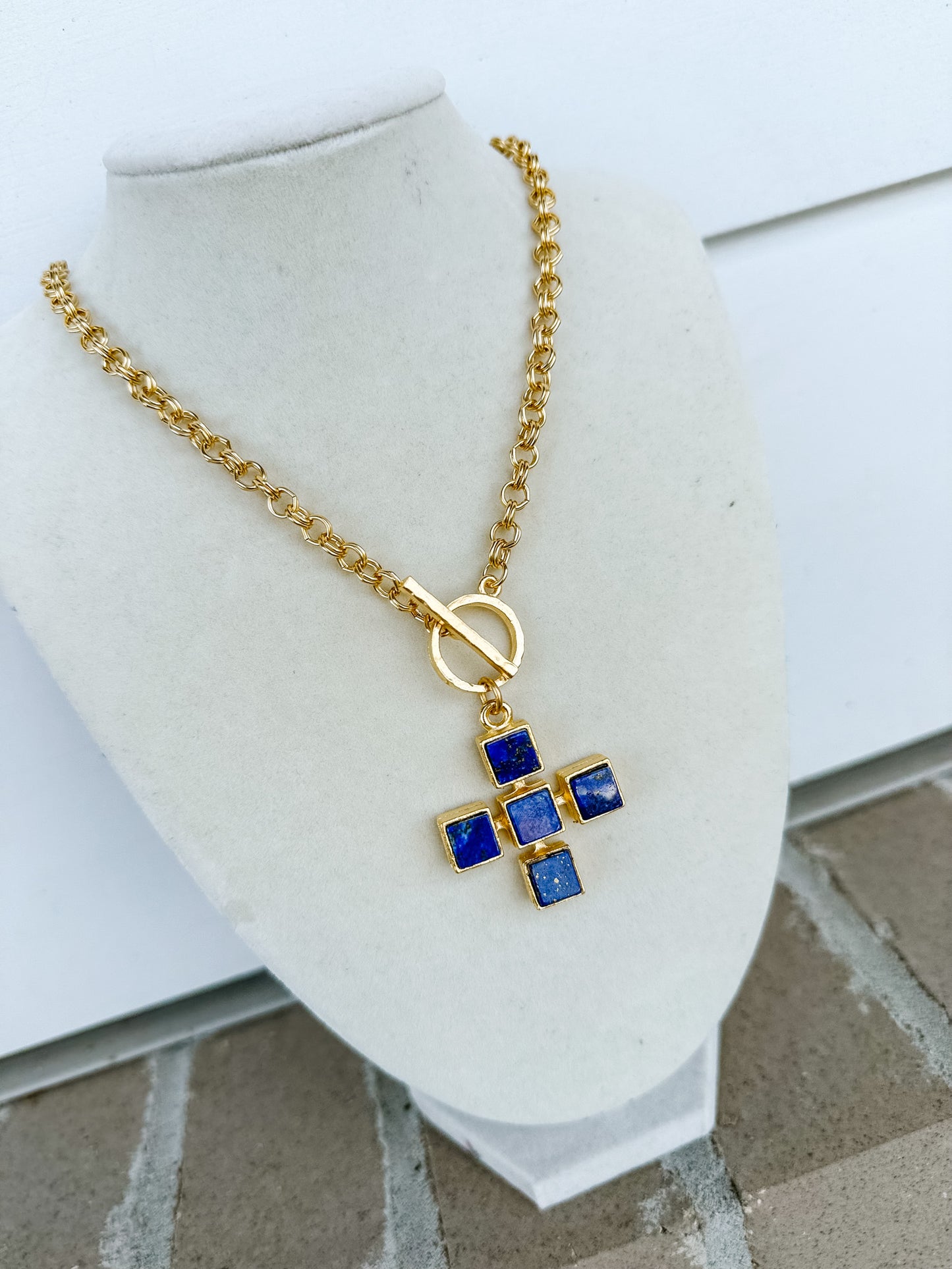 WD 5 Tile Cross Necklace