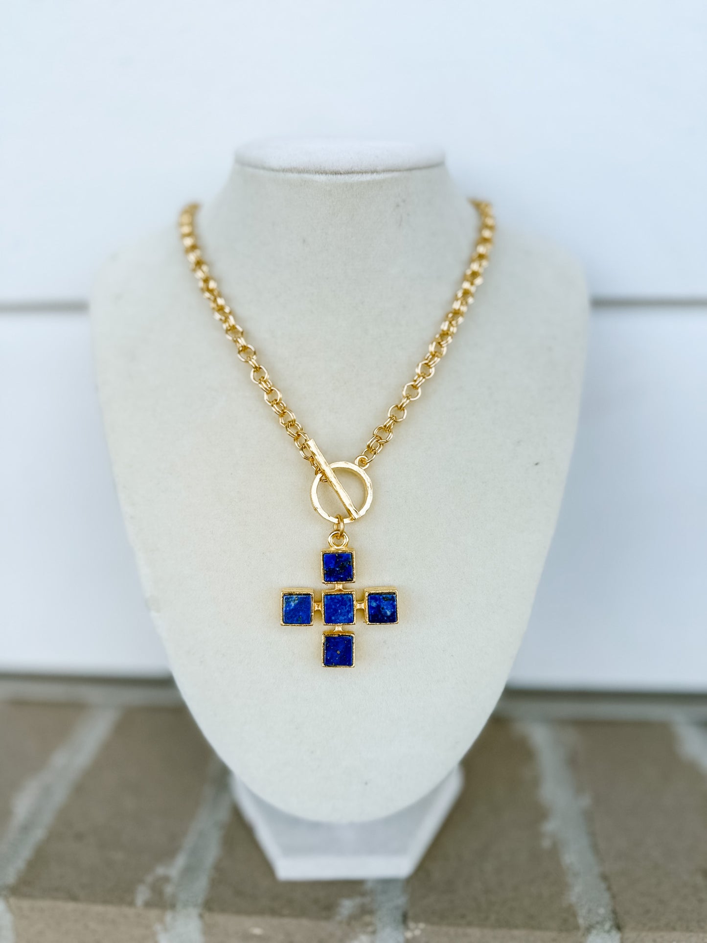 WD 5 Tile Cross Necklace