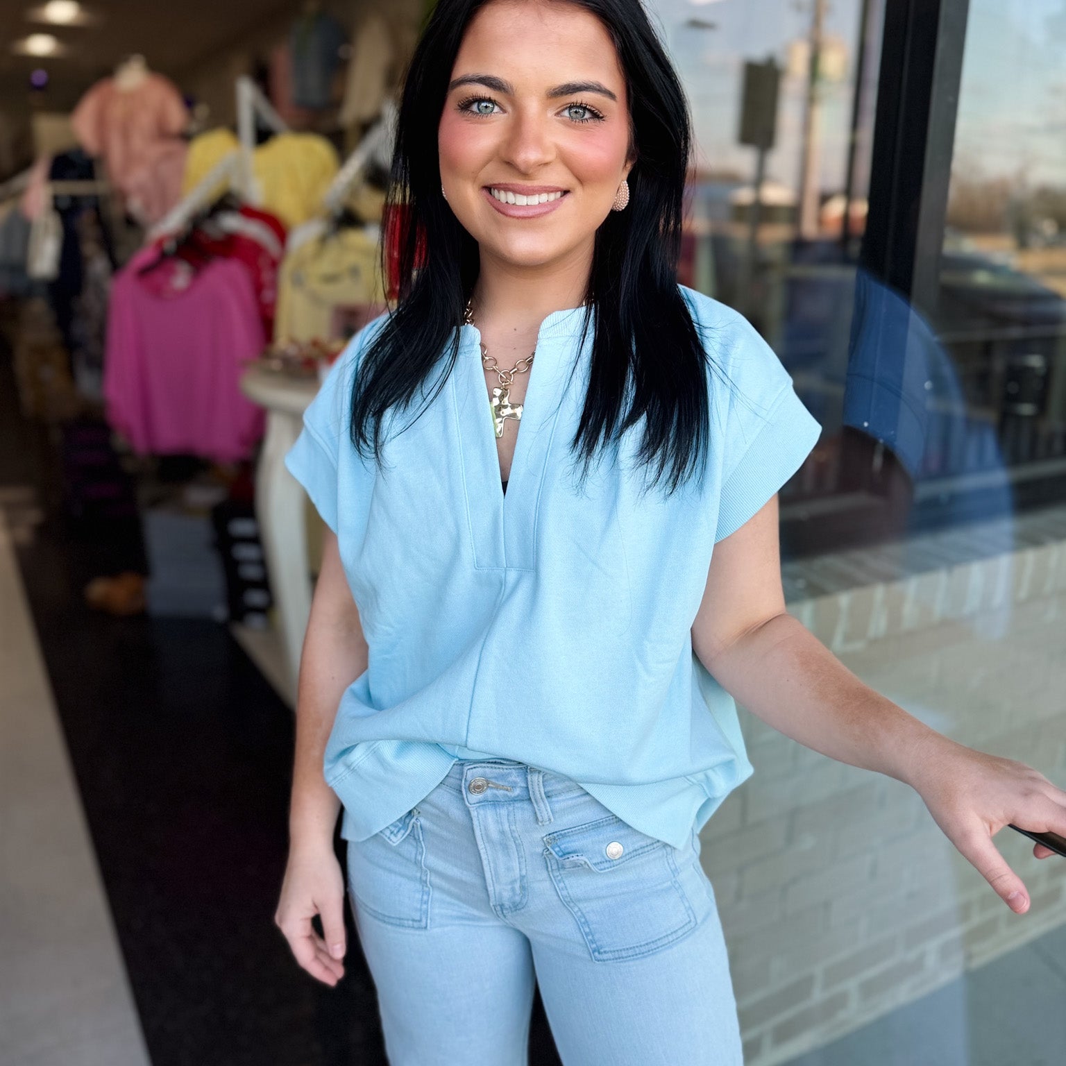 Everyday Cap Sleeve Jersey Top