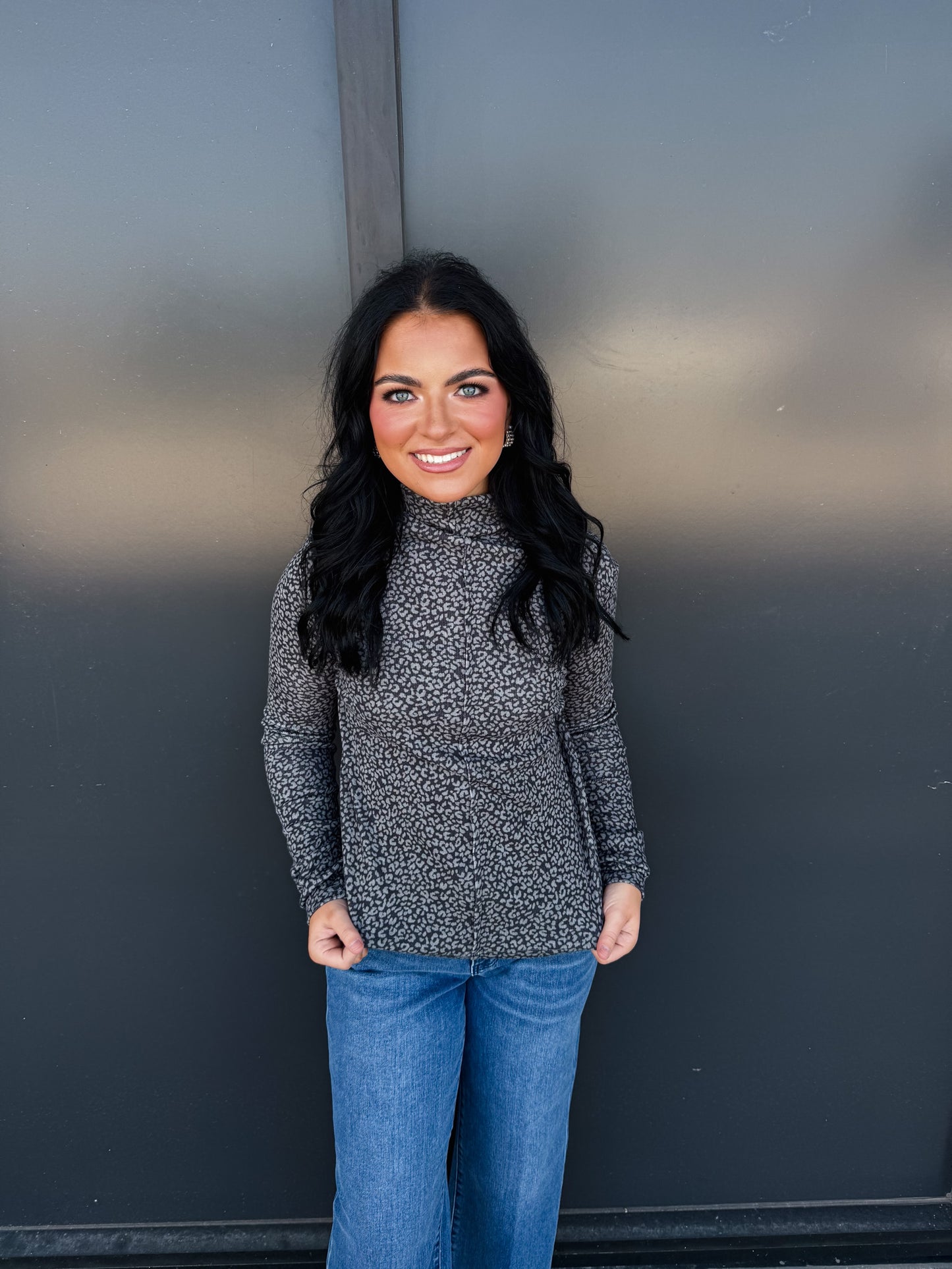 Very J Shining in Leopard Top