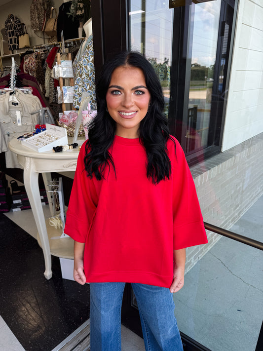 Scuba 3/4 Pullover Top