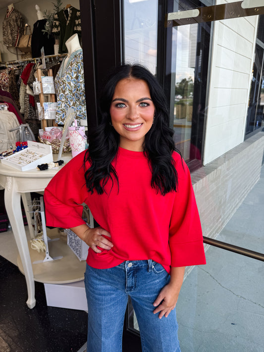 Scuba 3/4 Pullover Top