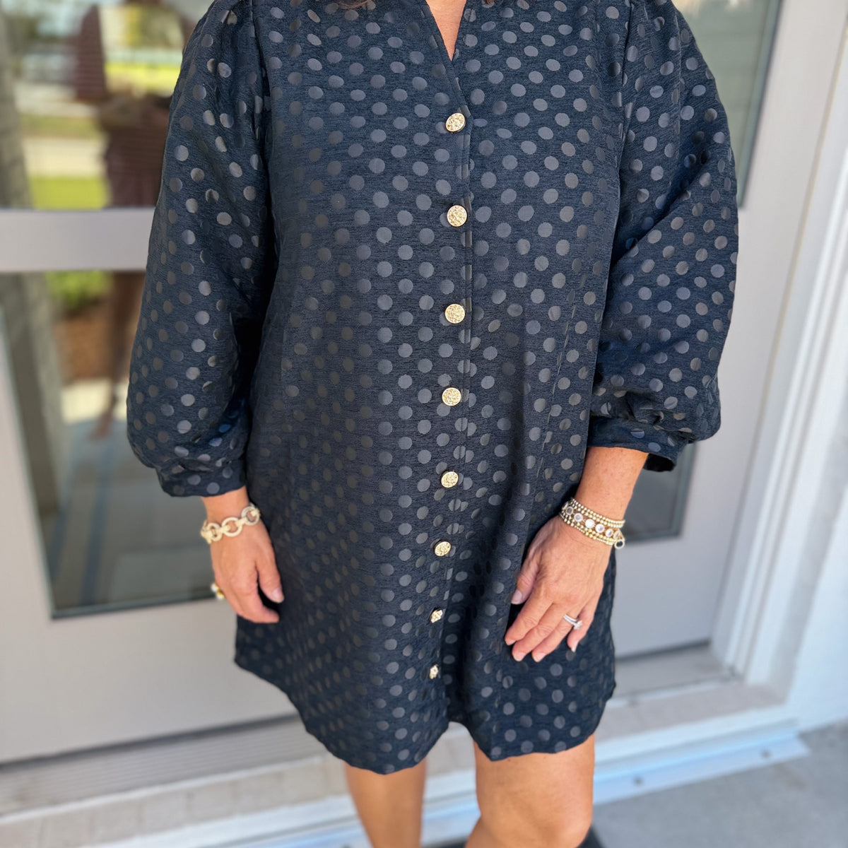 Dot’s The Occasion Metallic Dress ✨