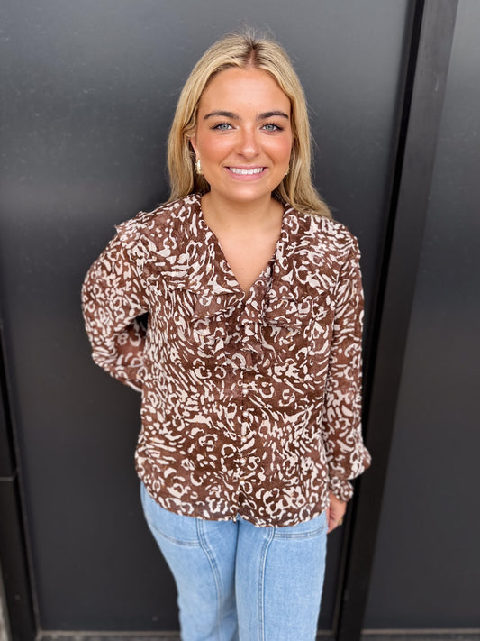 Twilight Safari Ruffle Top