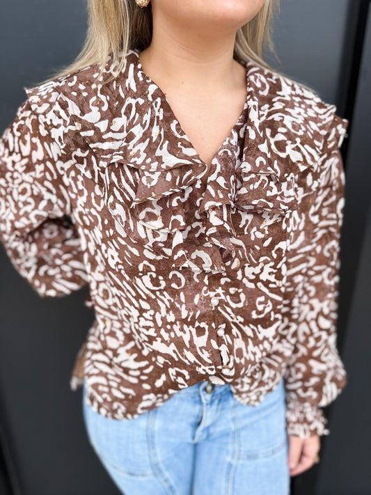 Twilight Safari Ruffle Top