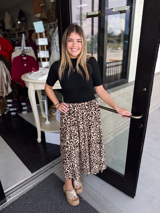 Ivy Knit & Pleat Dress