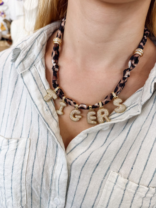 Tiger Bubble - Scarf Necklace