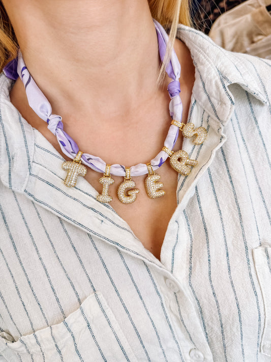 Tiger Bubble - Scarf Necklace