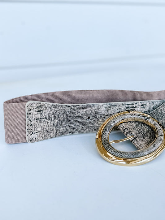 Snake Skin Stretch Belt
