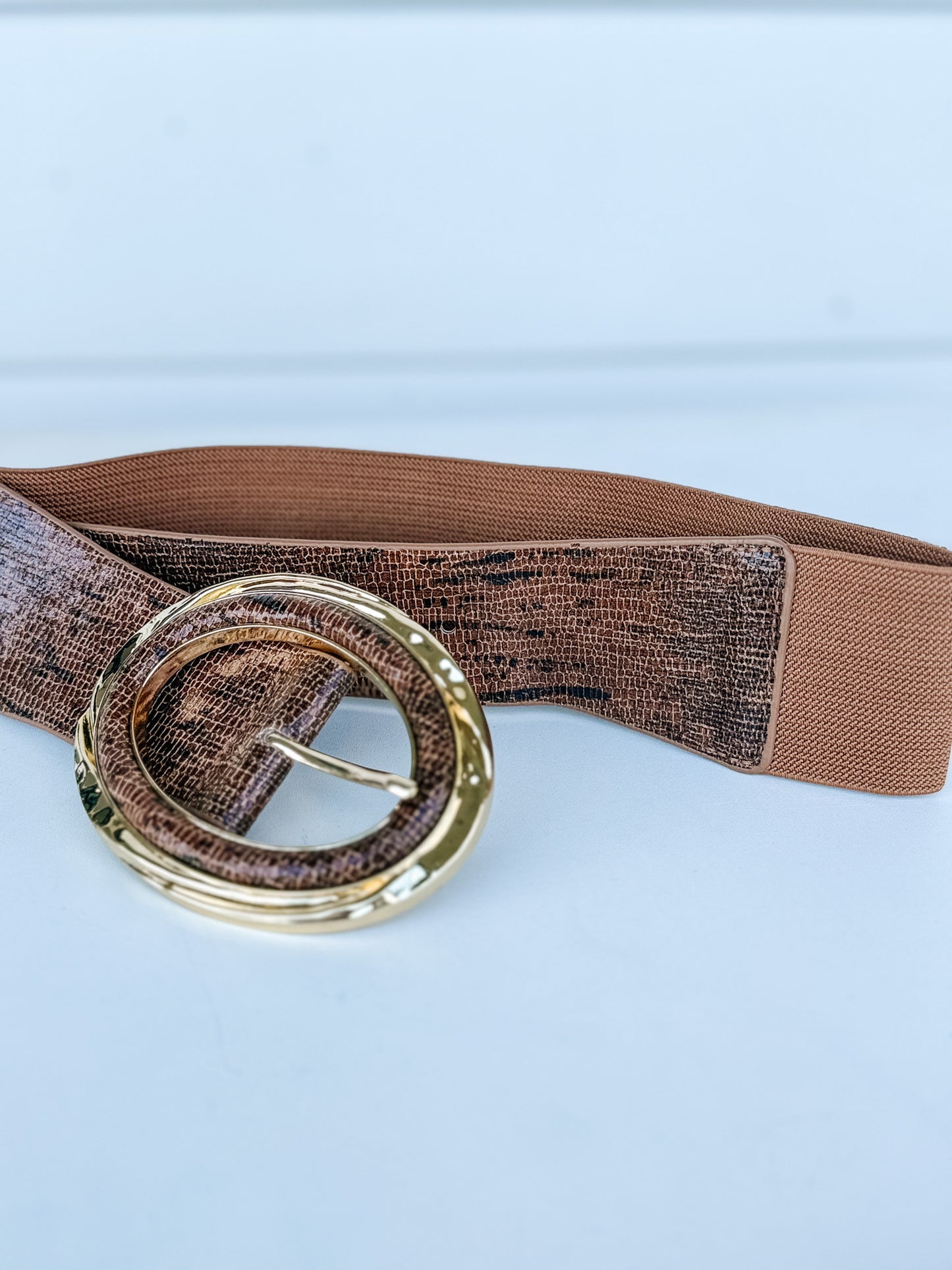 Snake Skin Stretch Belt