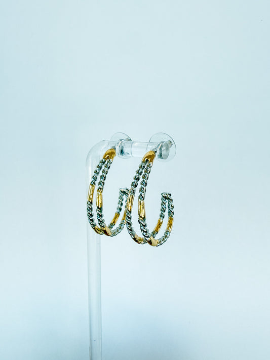 GP mixed metal C shape hoops