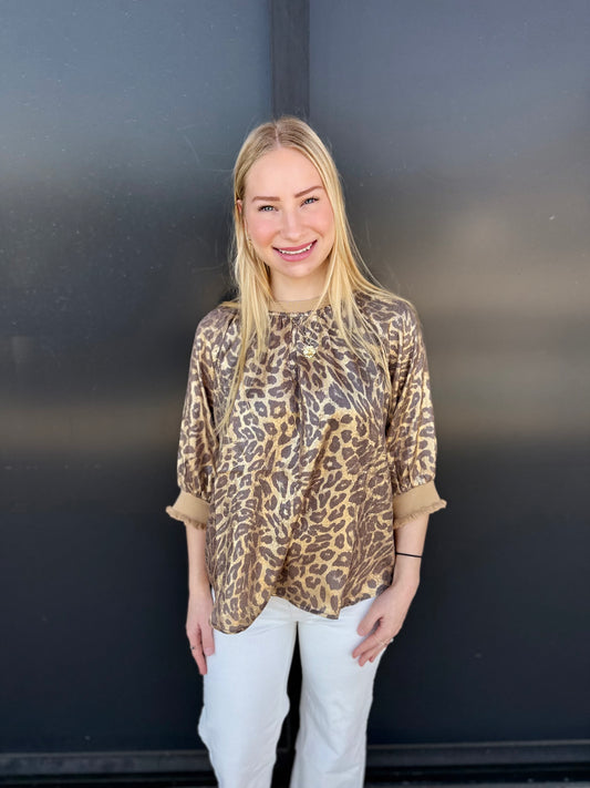 Shimmering Leopard Top