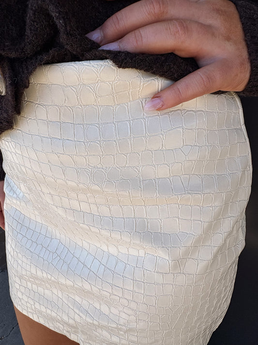 Croc Mini Skirt
