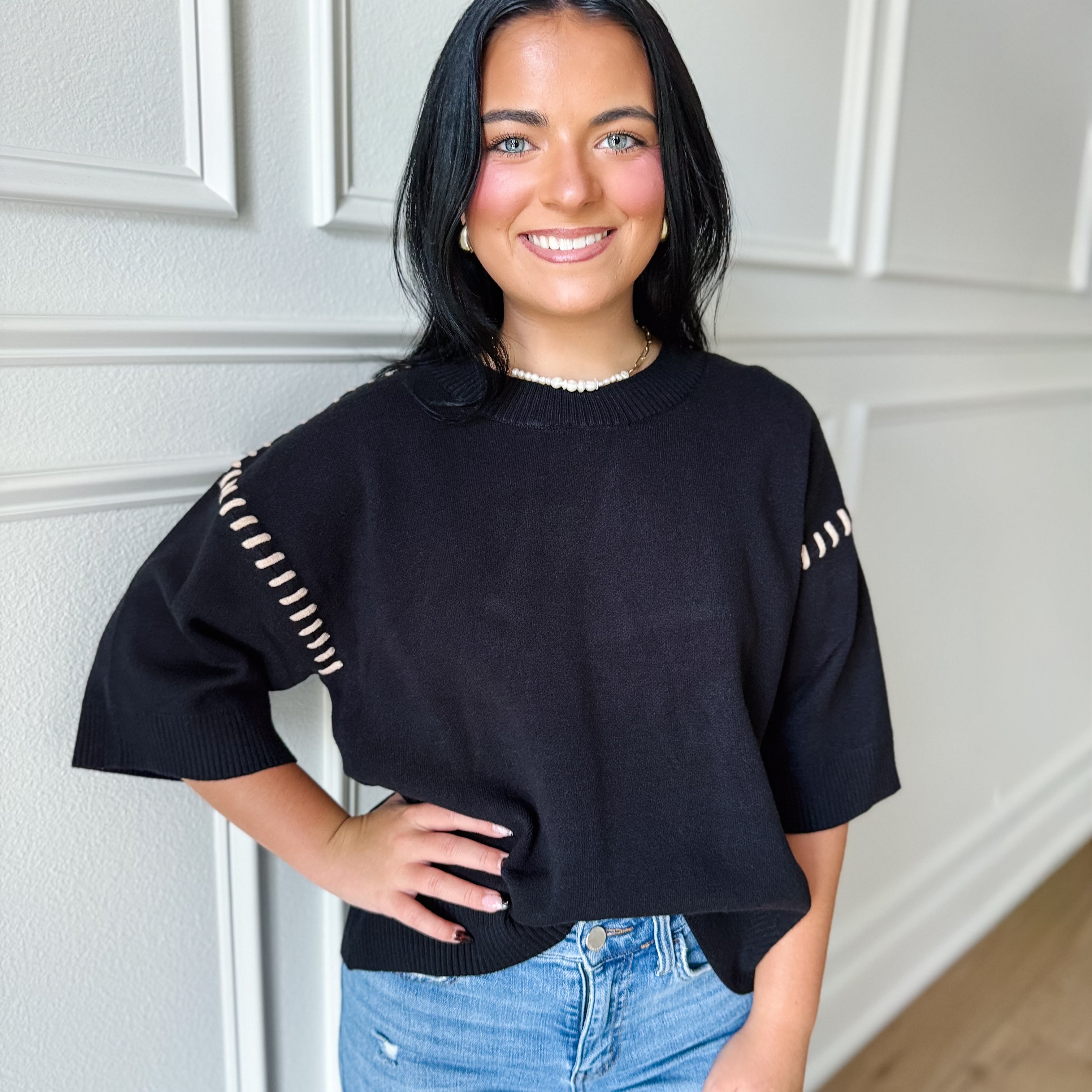 Cozy Stitch Sweater Top