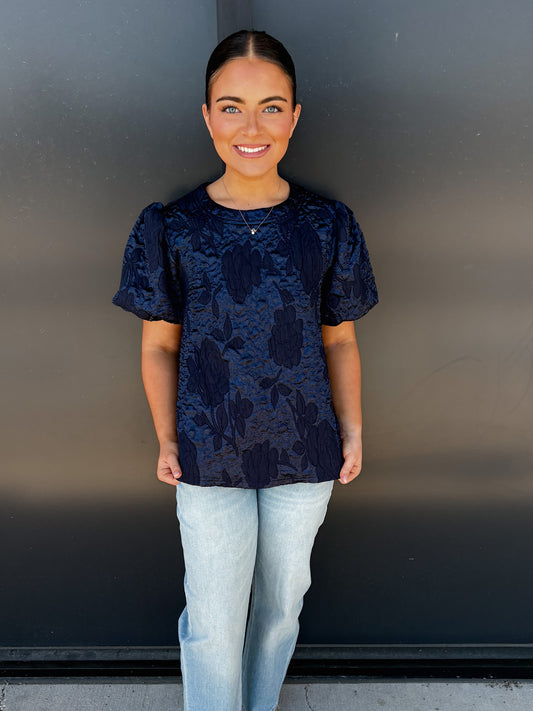 Floral Rosette Edit Top