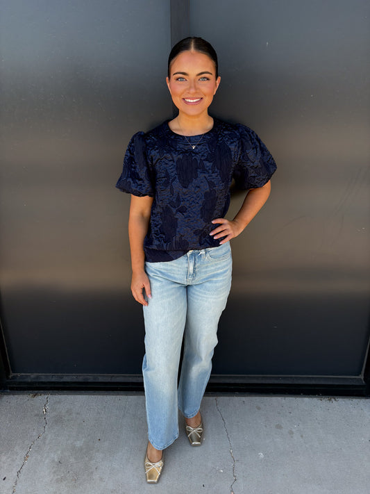 Floral Rosette Edit Top