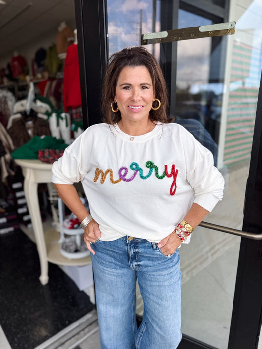 Merry Tinsel Metallic Pullover