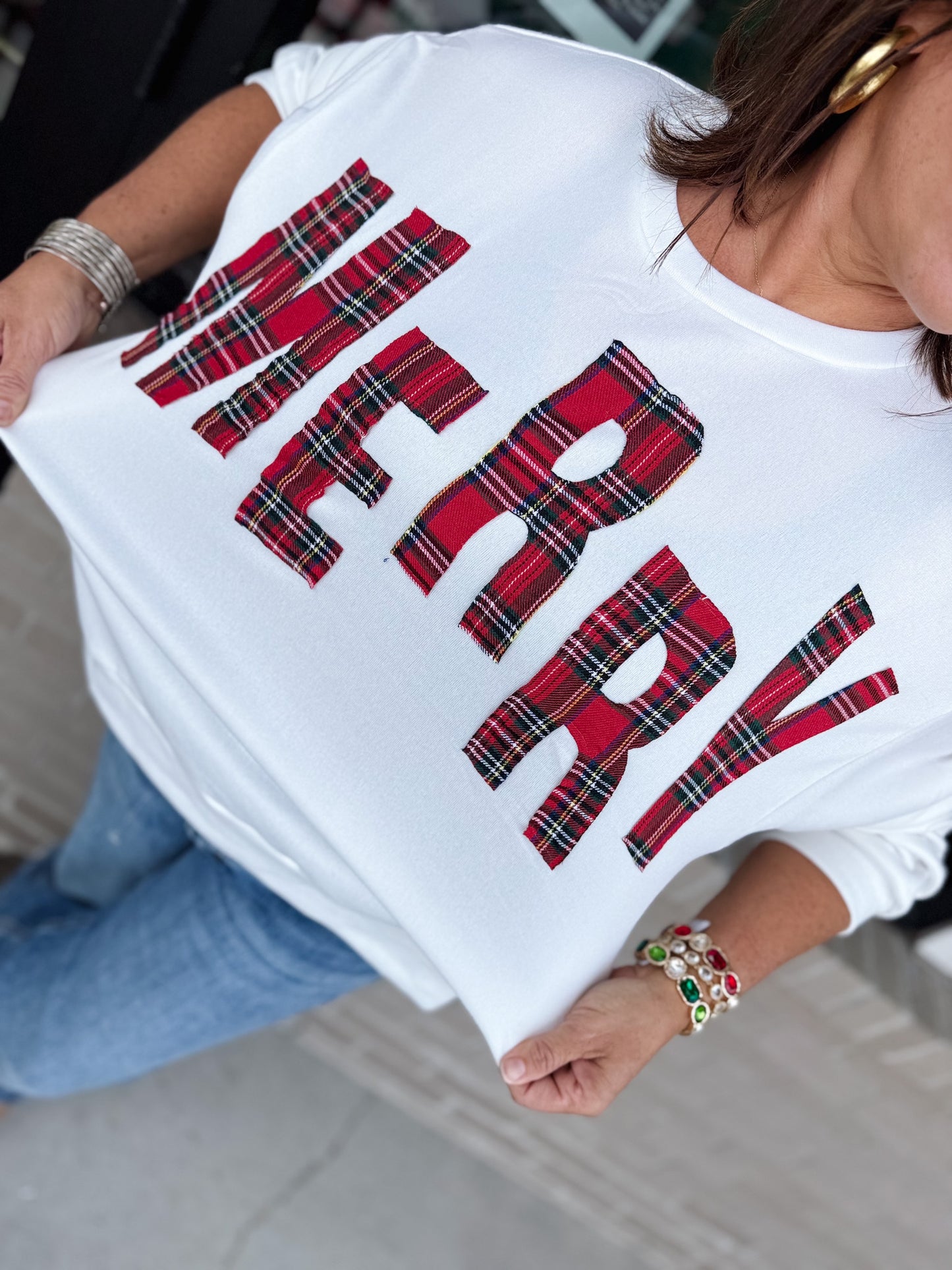 Merry Plaid Sweatshirt