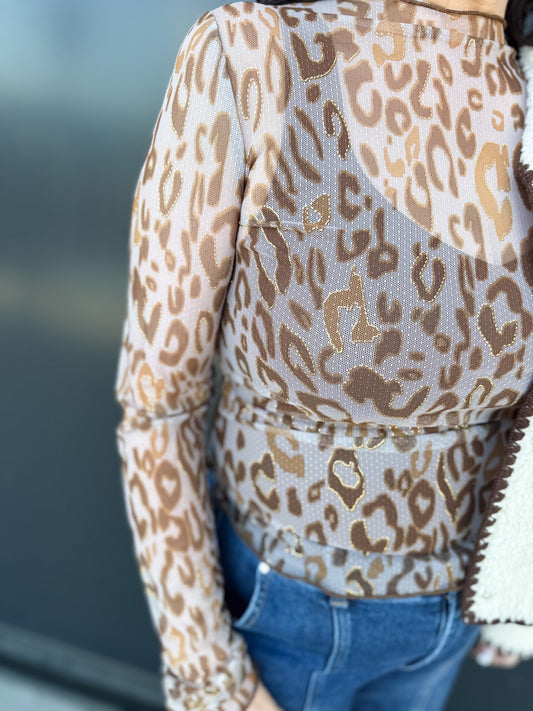 ✨ Wild Whisper Mesh Long Sleeve Top