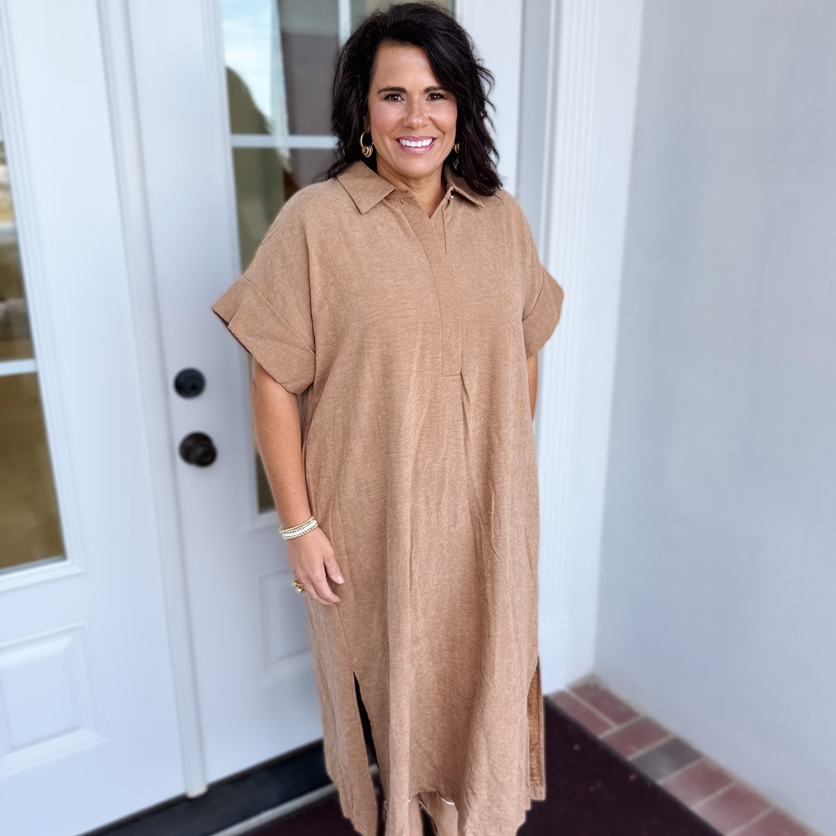 The Daylight Edit Collared Midi Dress