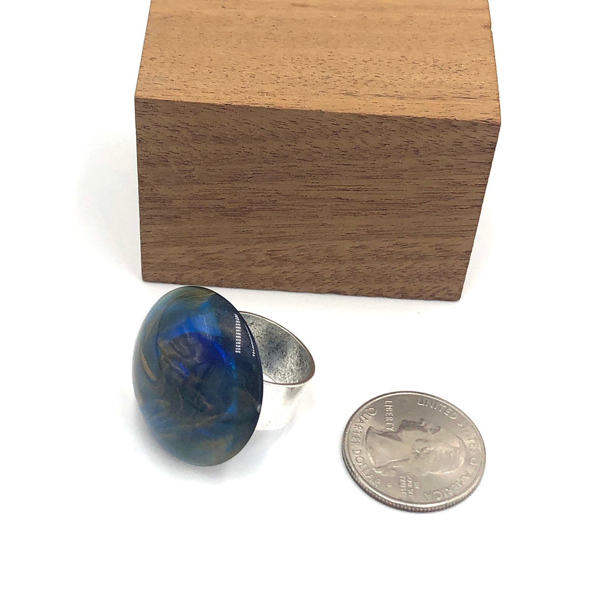 adjustable ring blue