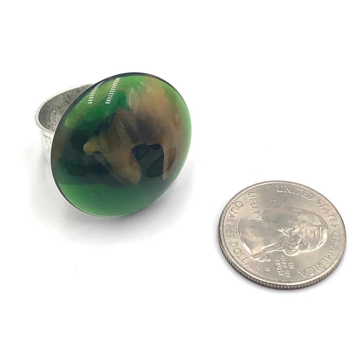 marbled cocktail ring