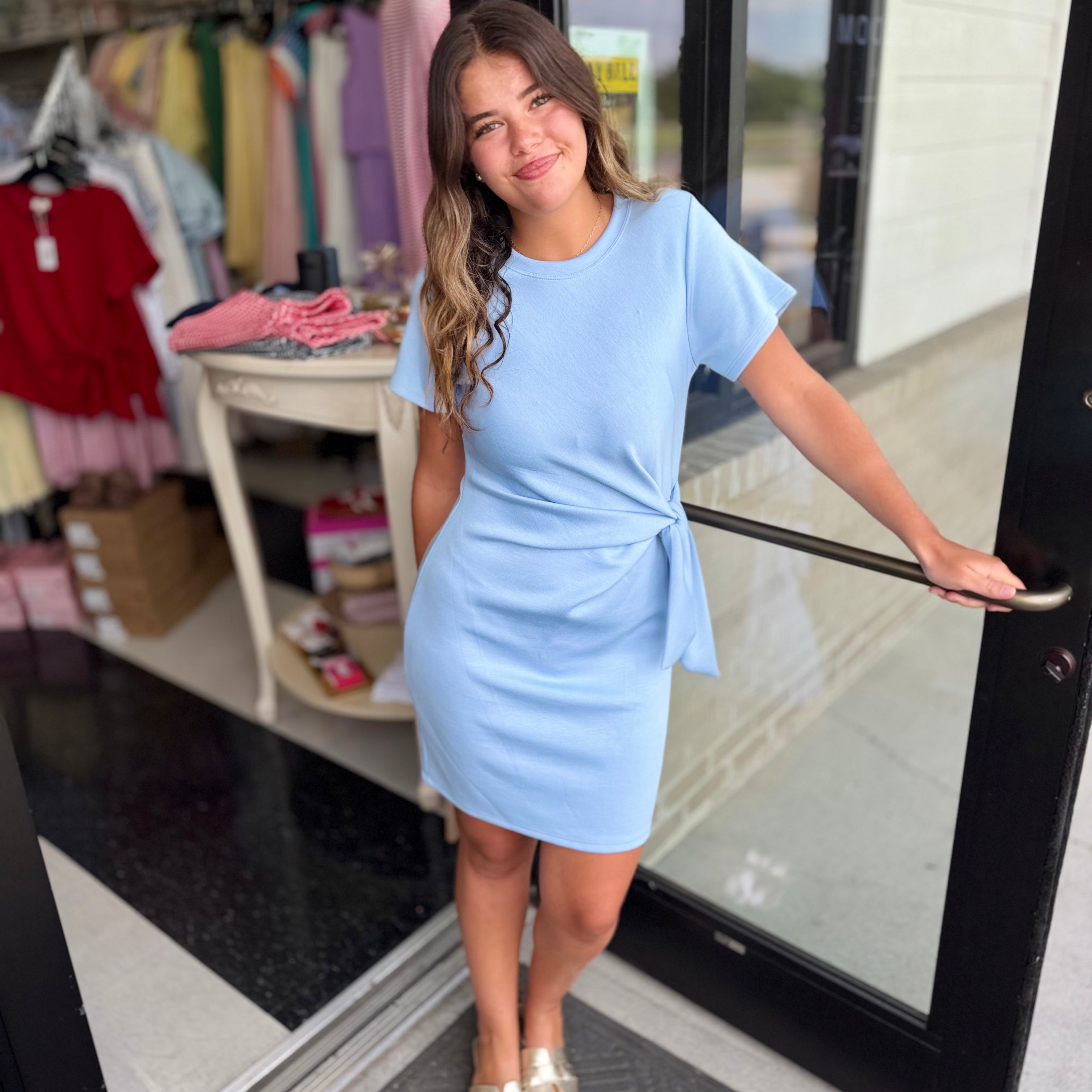 Side Tie T-Shirt Dress