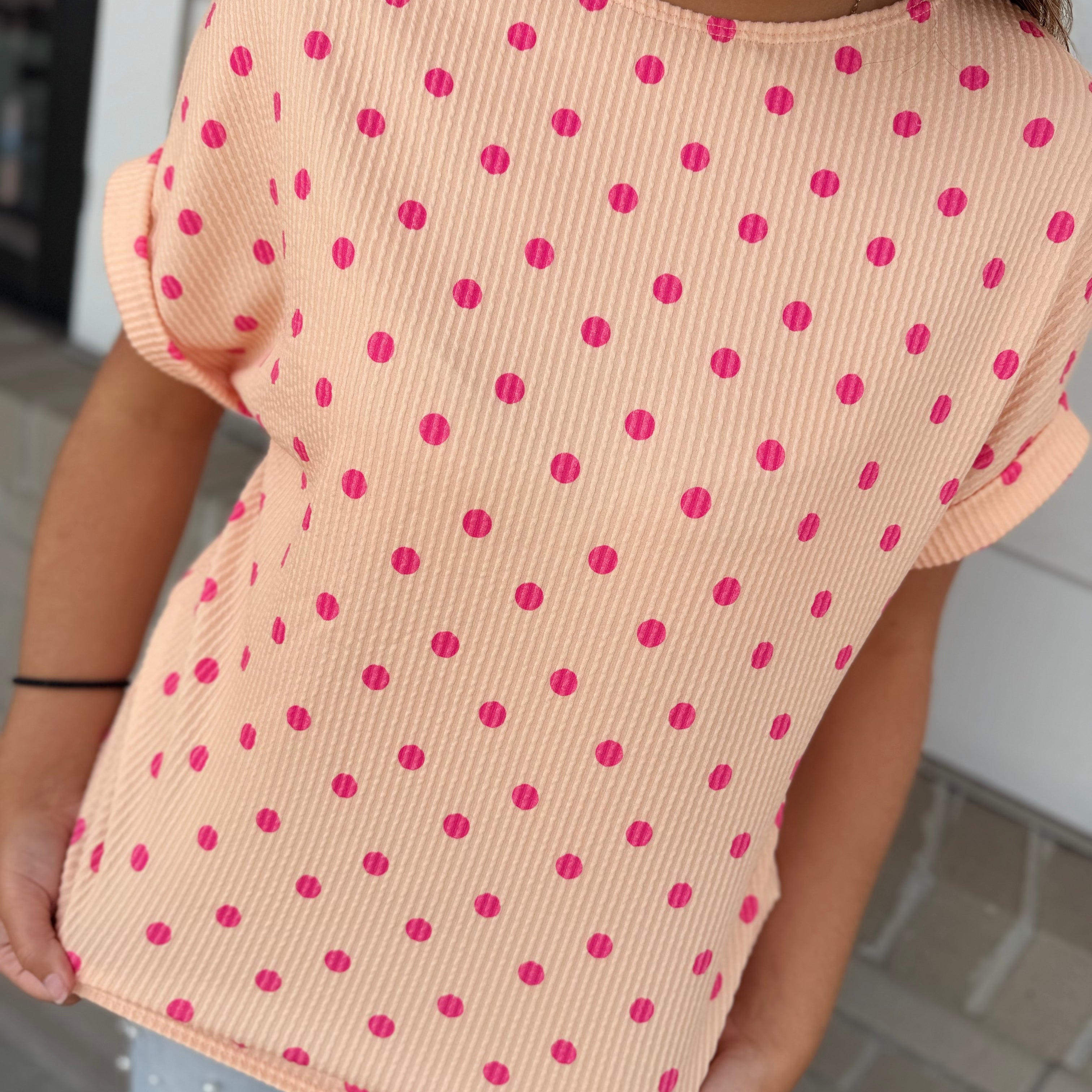Atlanta polka dot top