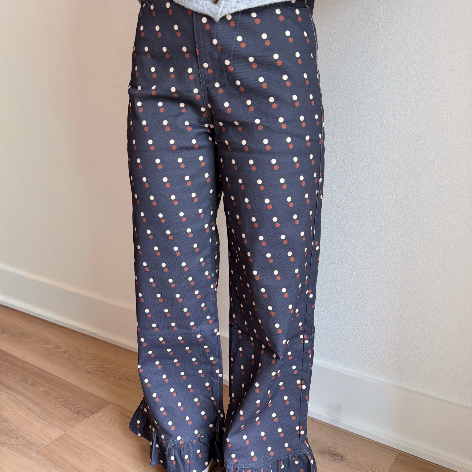 Dot Your Way Denim Pants *
