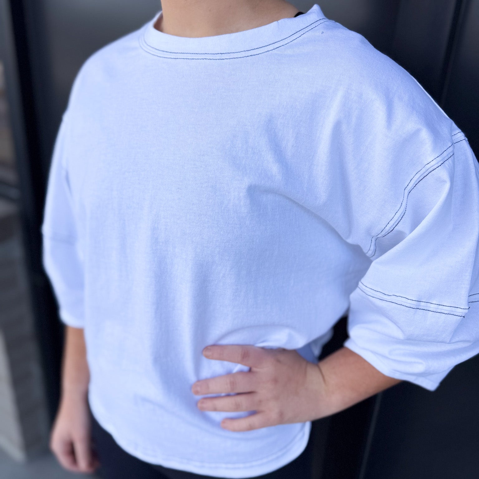 Three Quarter Balloon Sleeve Top