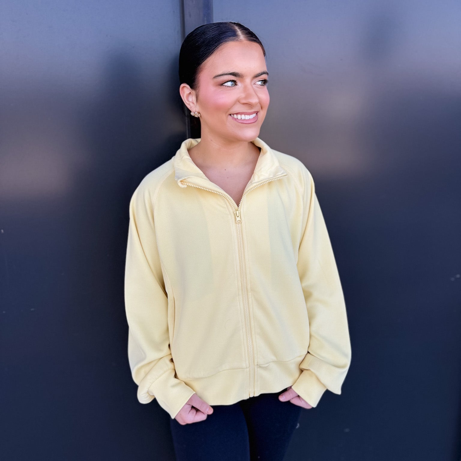 Willow Luxe Sand Wash Zip Jacket