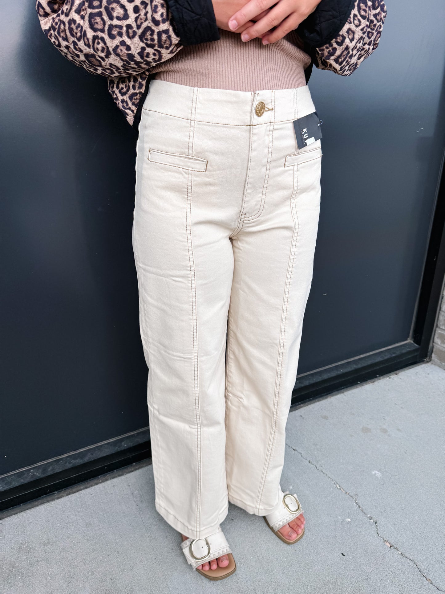 KUT Meg High Rise Wide Leg Jeans