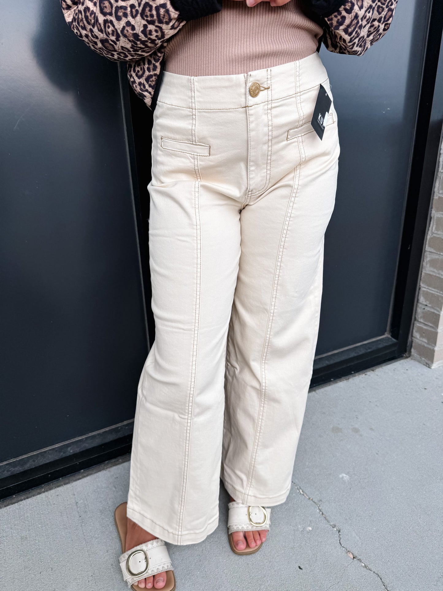 KUT Meg High Rise Wide Leg Jeans