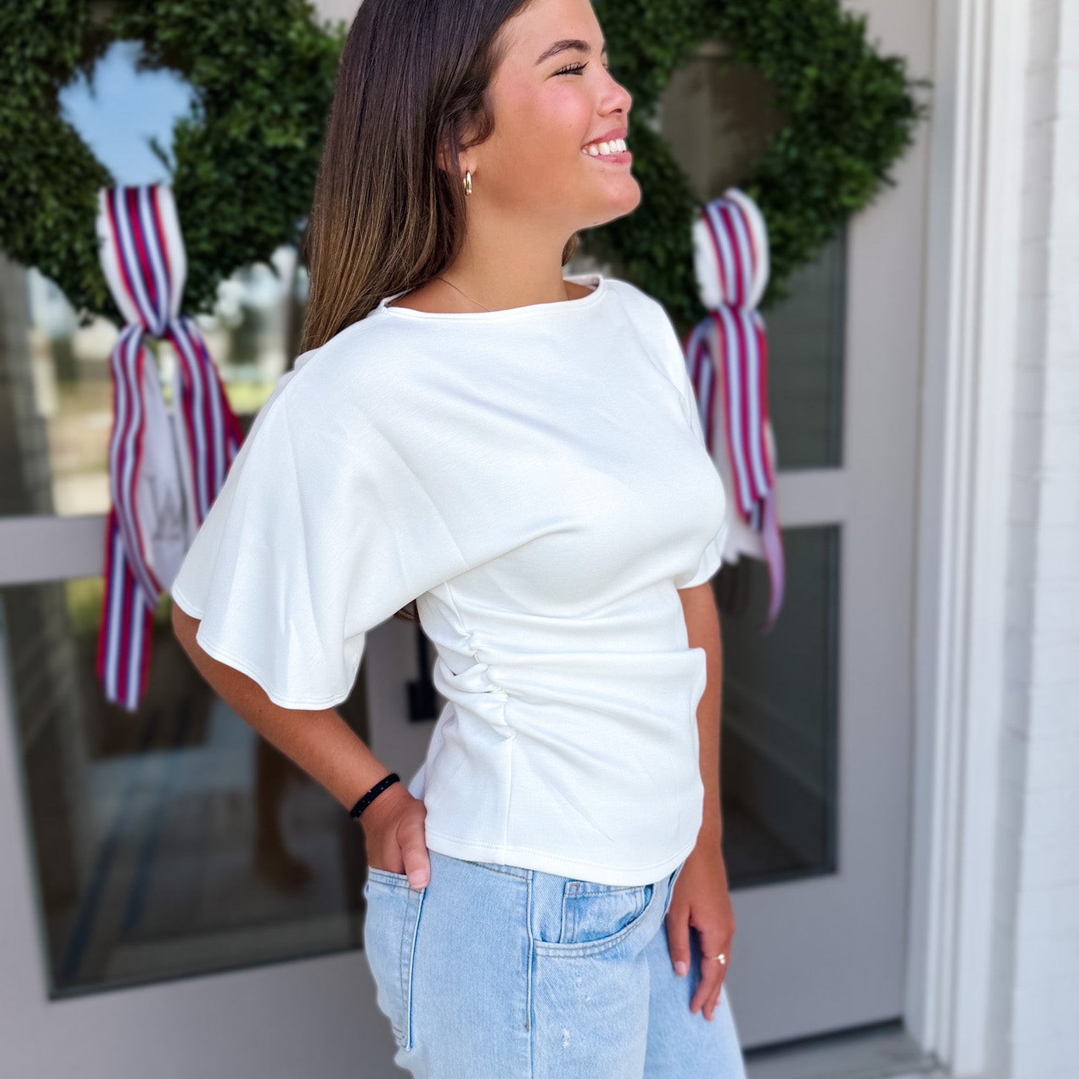 Elise Effortless Drape Dolman Top
