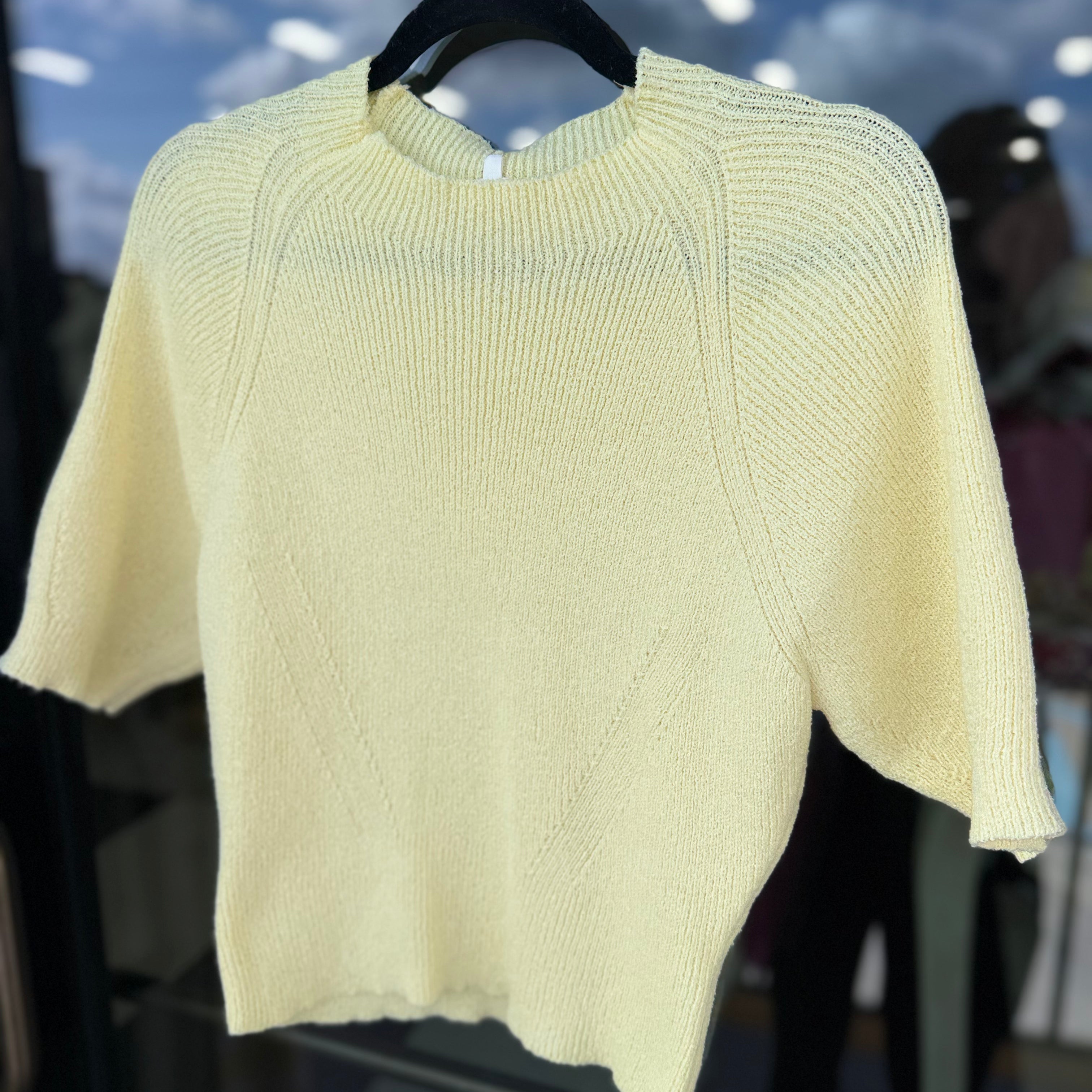 Solid Textured Knit Top